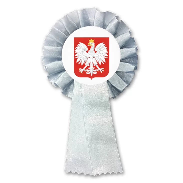 przypinka kotylion Godło Polski Orzeł w koronie