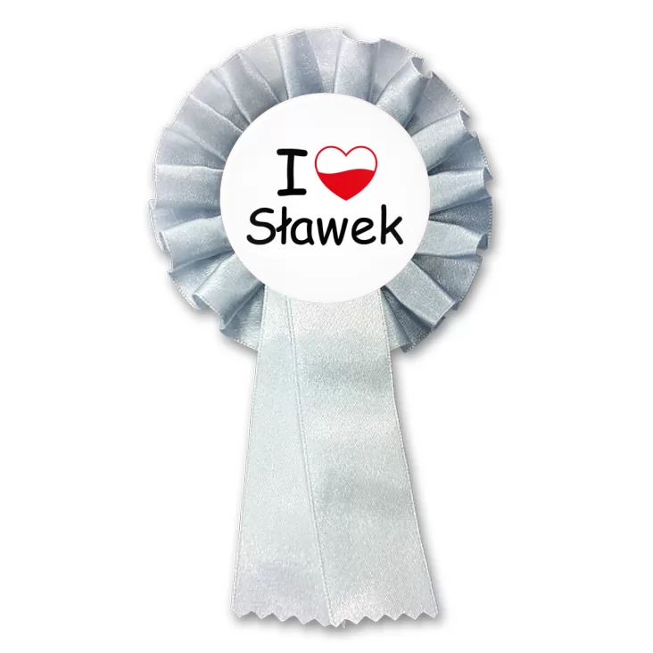 przypinka kotylion I love Sławek