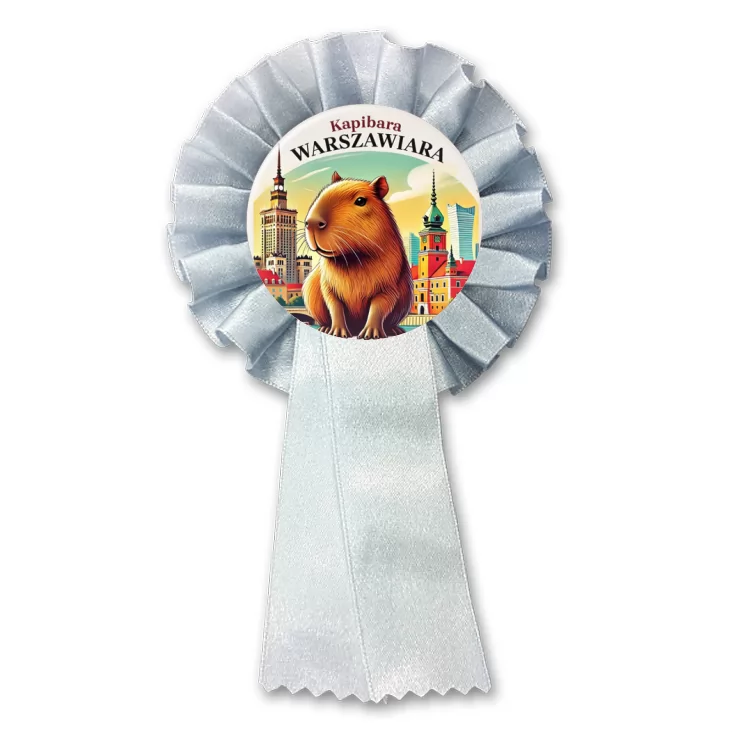 przypinka kotylion Kapibara Warszawiara