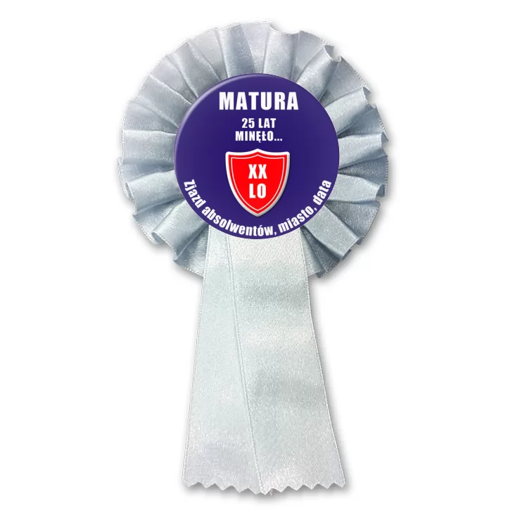 przypinka kotylion Matura 25 lat minęło zjazd absolwentów