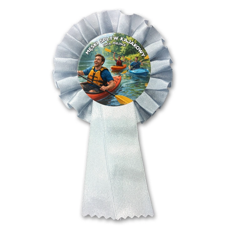 przypinka kotylion Męski spływ kajakowy