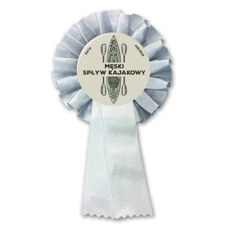 przypinka kotylion Męski wypad na spływ kajakowy