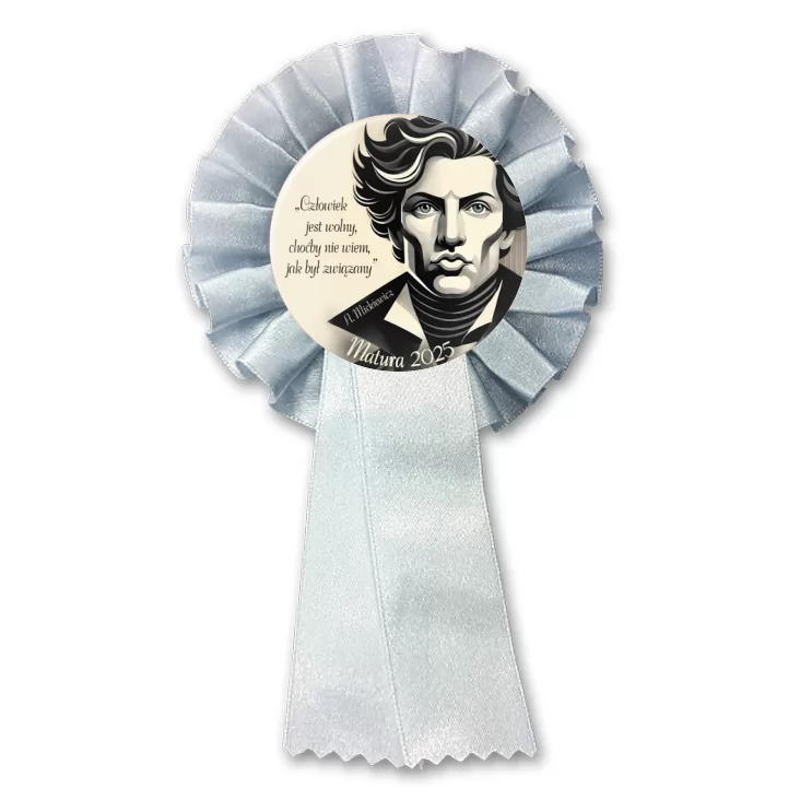 przypinka kotylion Mickiewicz jako sigma male Matura