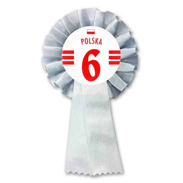 przypinka kotylion Numer sześć