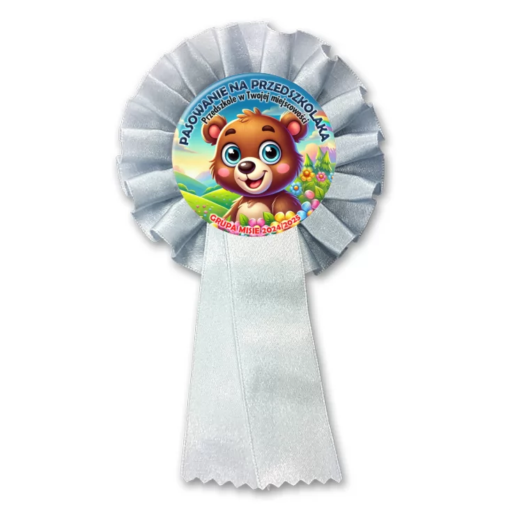 przypinka kotylion Pasowanie na przedszkolaka grupa Misie