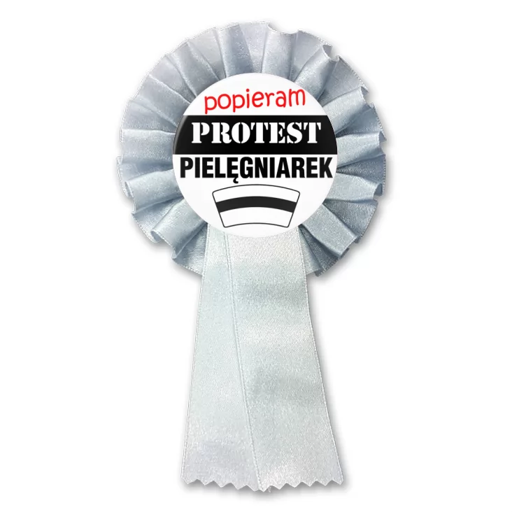 przypinka kotylion Popieram protest pielęgniarek