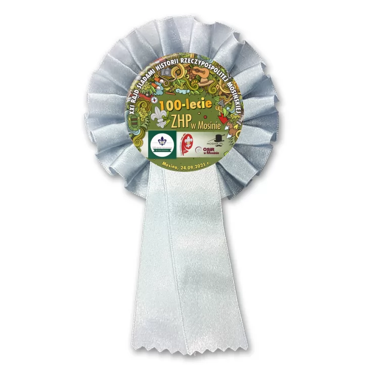 przypinka kotylion 100-lecie ZHP w Mosinie