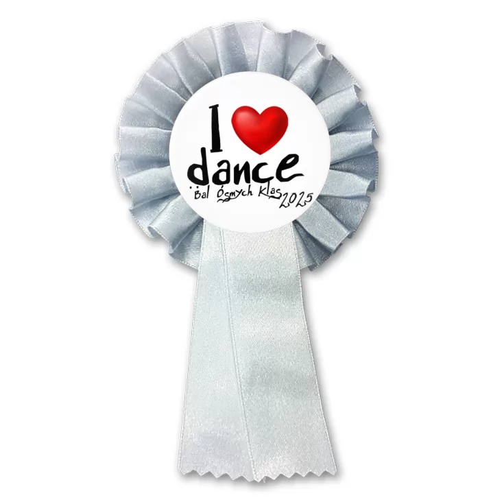 przypinka kotylion Bal Ósmych Klas I love dance
