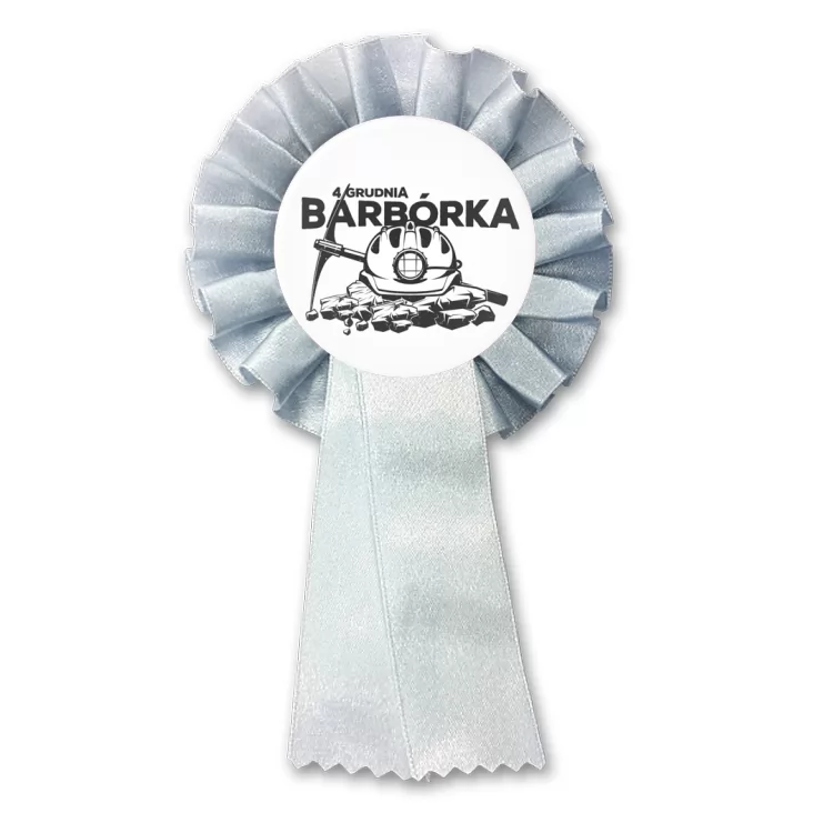 przypinka kotylion Barbórka monochromatyczny wzór