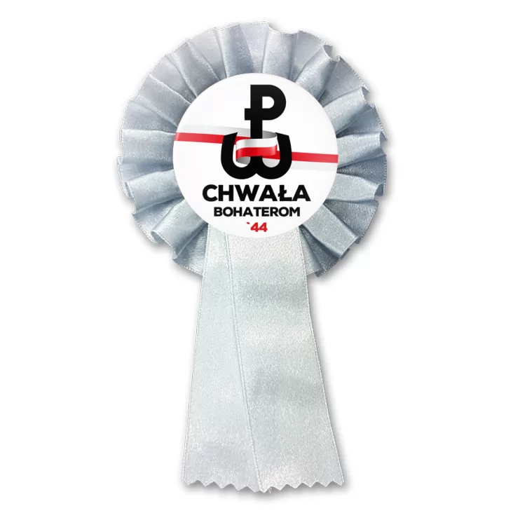 przypinka kotylion Chwała Bohaterom Powstania Warszawskiego