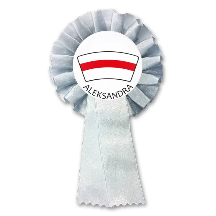 przypinka kotylion Czepek położnej z imieniem
