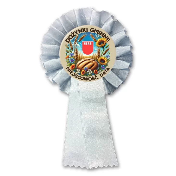 przypinka kotylion Dożynki z herbem