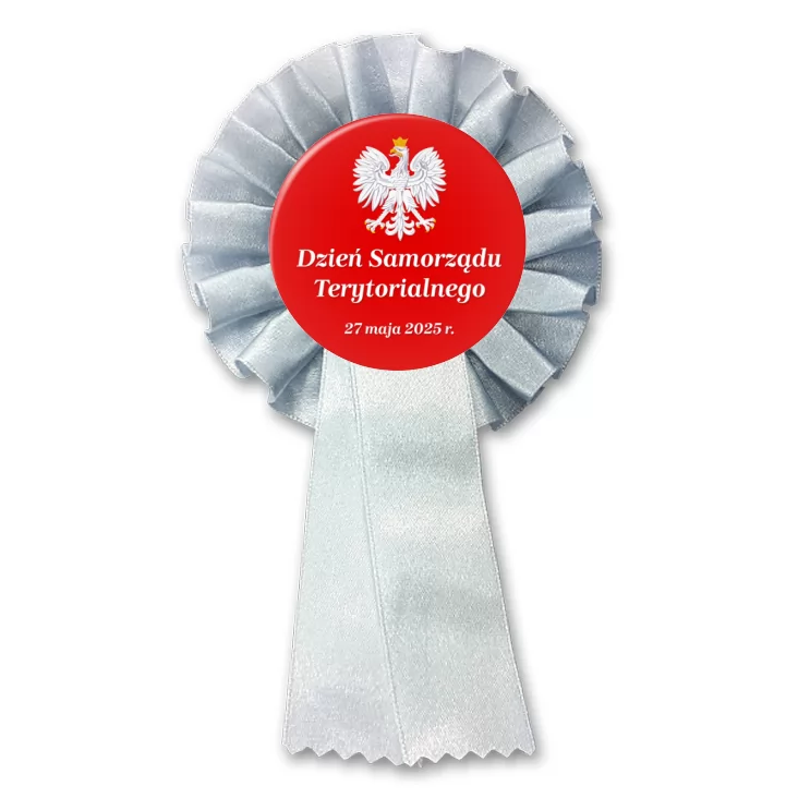 przypinka kotylion Dzień Samorządu Terytorialnego z orłem