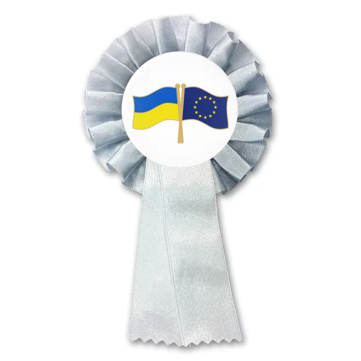 przypinka kotylion Flagi Ukraina Unia Europejska