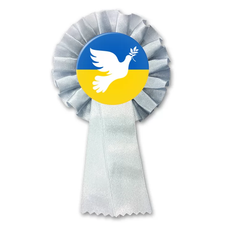 przypinka kotylion Gołąb pokoju Ukraina