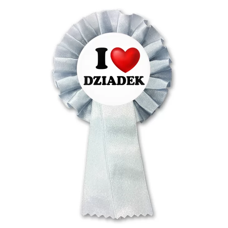 przypinka kotylion I love dziadek
