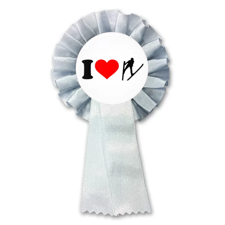 przypinka kotylion I love skoki narciarskie