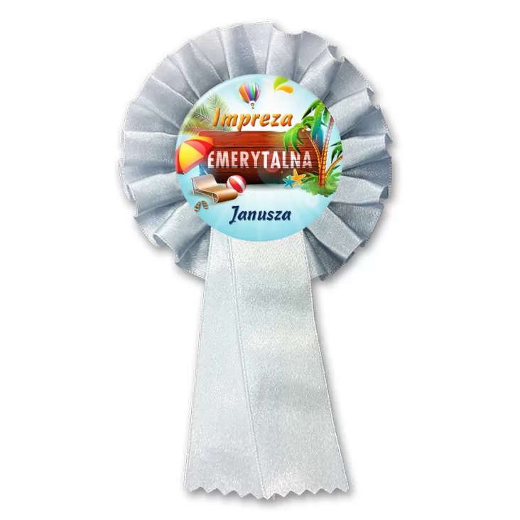przypinka kotylion Impreza emerytalna