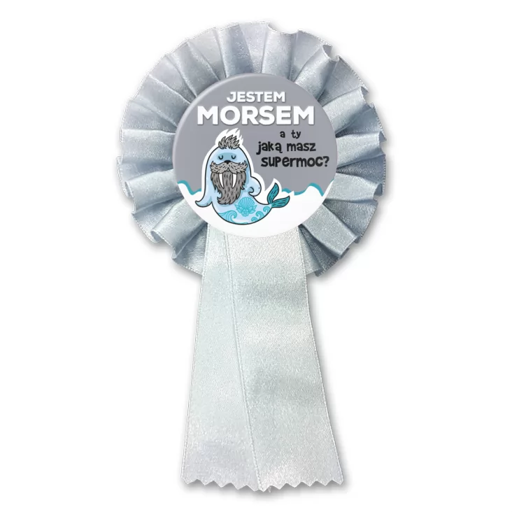 przypinka kotylion Jestem morsem a Ty jaką masz supermoc
