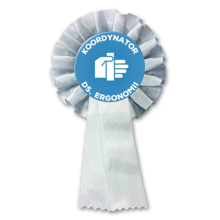przypinka kotylion Koordynator ds. ergonomii