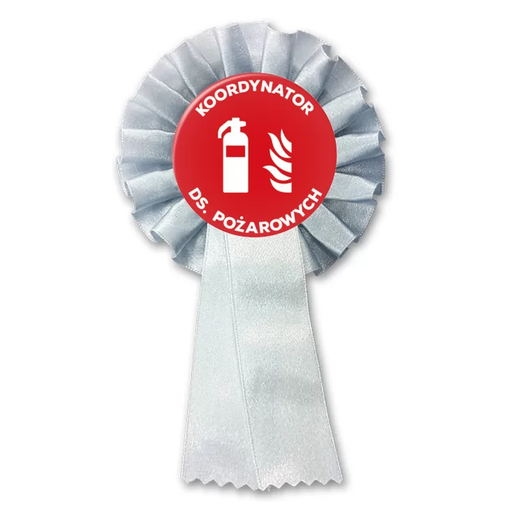 przypinka kotylion Koordynator ds. pożarowych