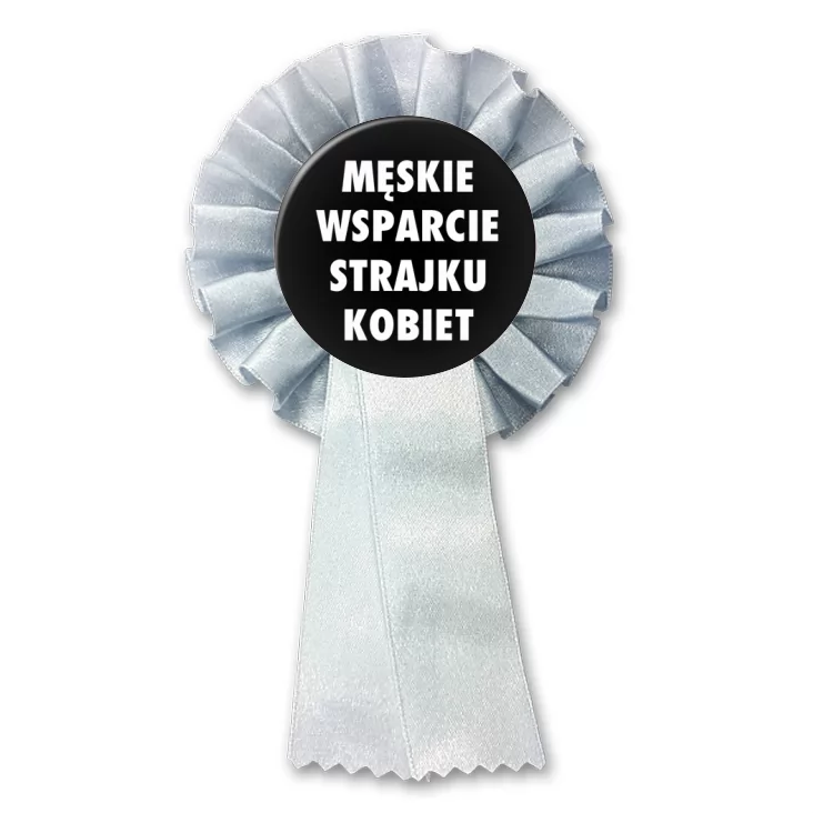 przypinka kotylion Męskie wsparcie strajku kobiet