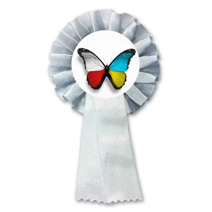 przypinka kotylion Motyl Polska-Ukraina