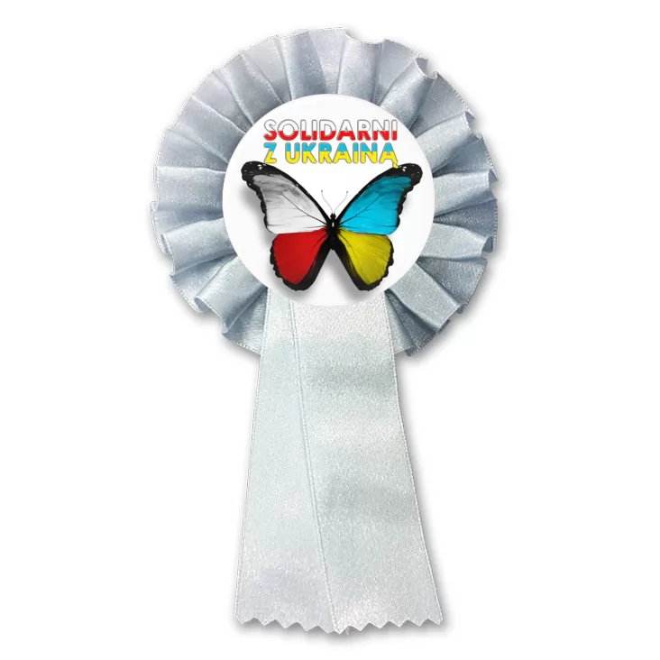 przypinka kotylion Solidarni z Ukrainą