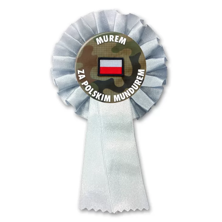 przypinka kotylion Murem za polskim mundurem Moro