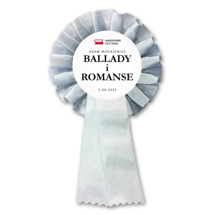 przypinka kotylion Narodowe Czytanie Ballady i Romanse
