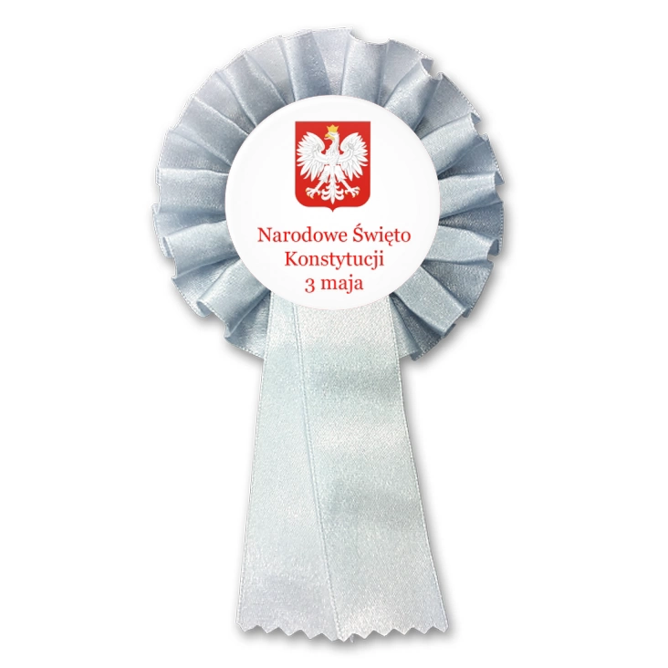 przypinka kotylion 3 Maja Narodowe Święto Konstytucji z Godłem