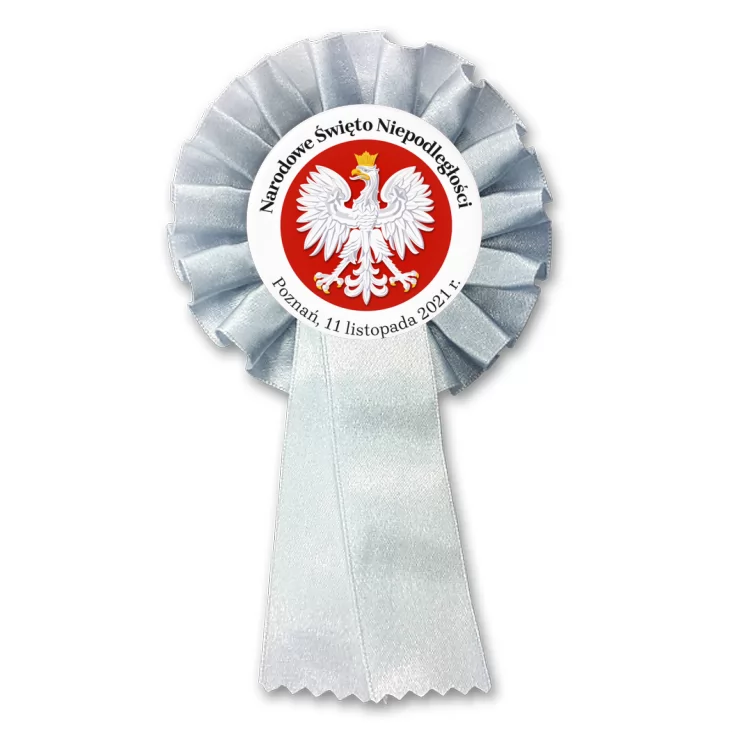 przypinka kotylion Narodowe Święto Niepodległości z godłem