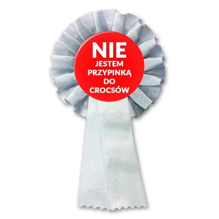 kotylion Nie jestem przypinka do crocsów