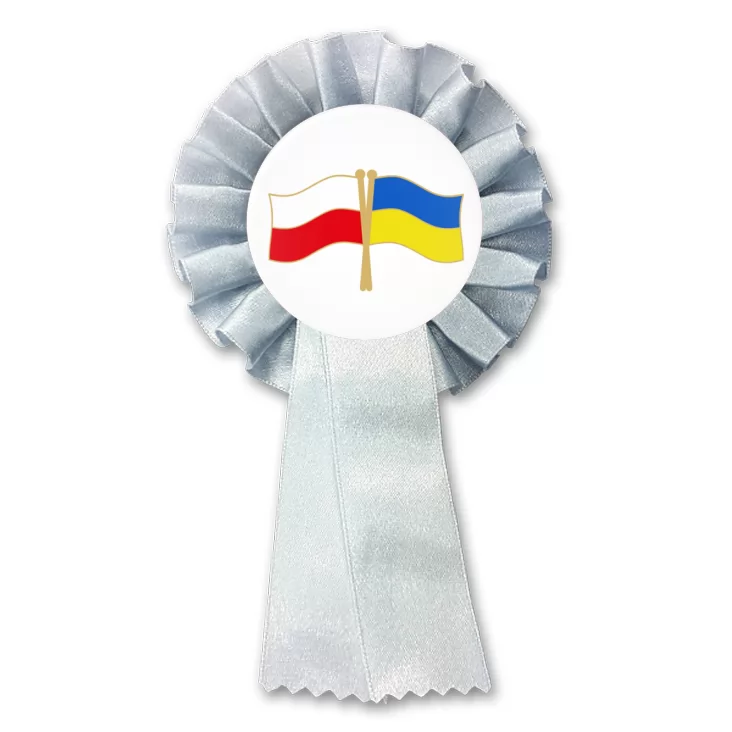 przypinka kotylion Polska-Ukraina flagi