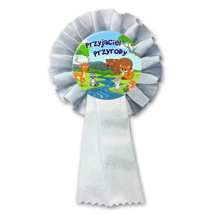 przypinka kotylion Przyjaciel przyrody Dzień Ziemi zwierzęta leśne