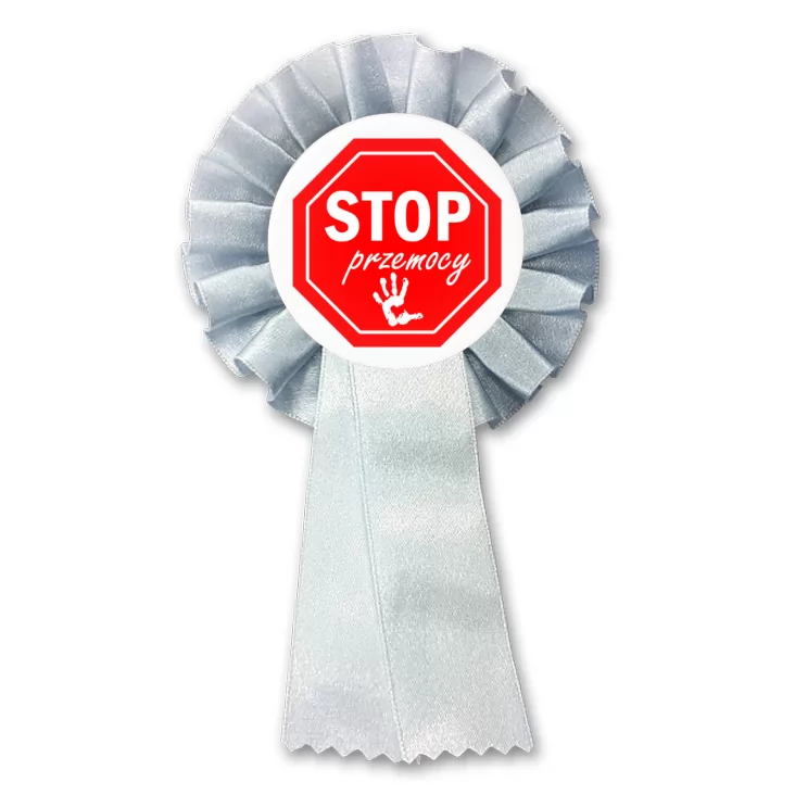 przypinka kotylion Stop przemocy