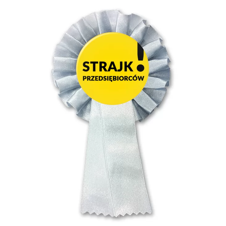 przypinka kotylion Strajk przedsiębiorców