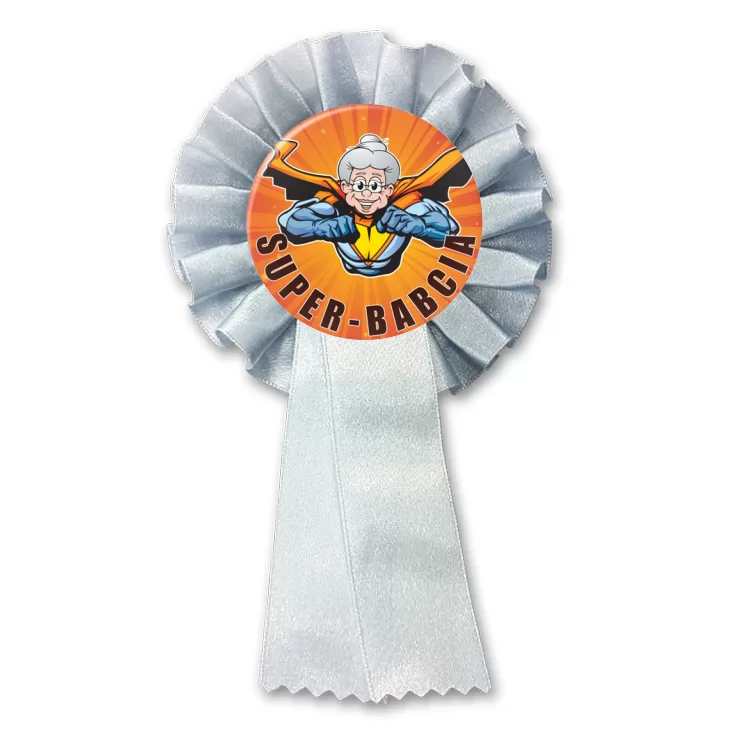 przypinka kotylion Super Babcia lecąca