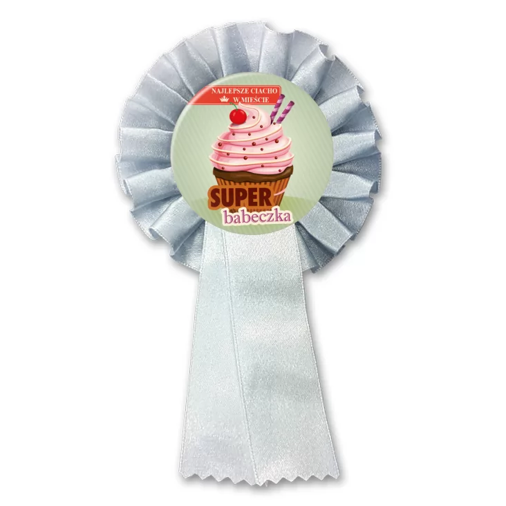 przypinka kotylion Super babeczka pistacjowa