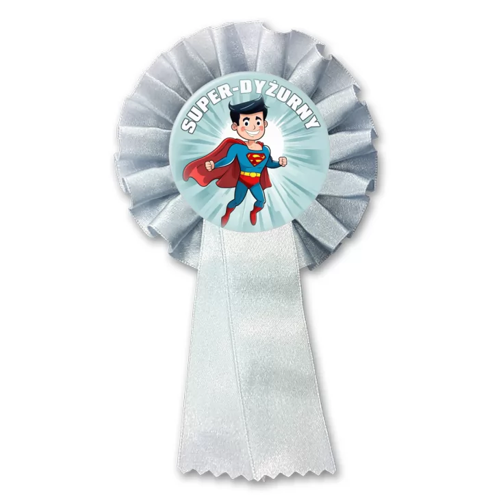 przypinka kotylion Super dyżurny latający Superman