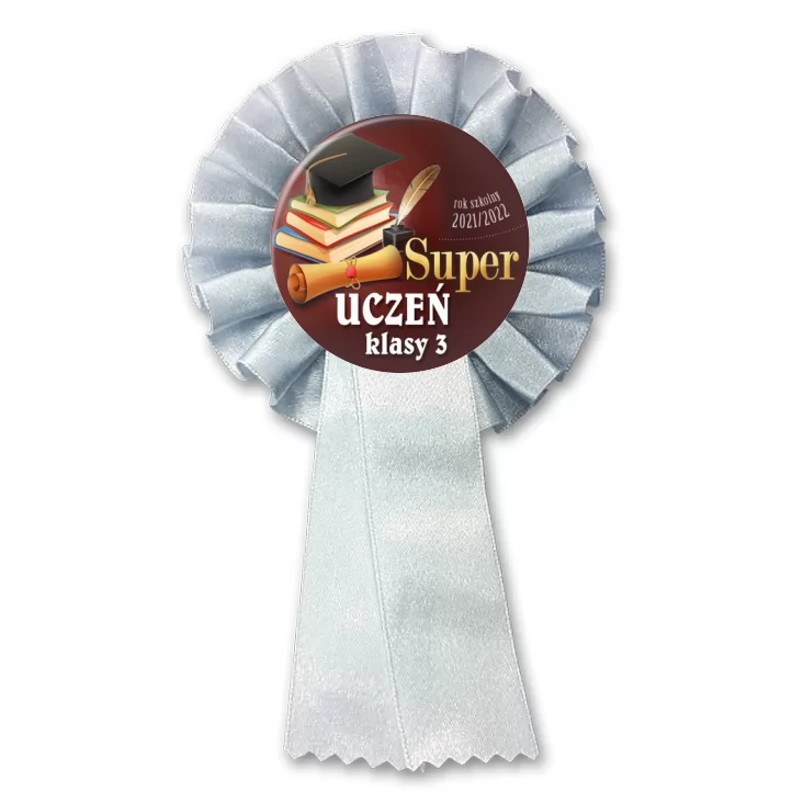 przypinka kotylion Super uczeń klasy 3
