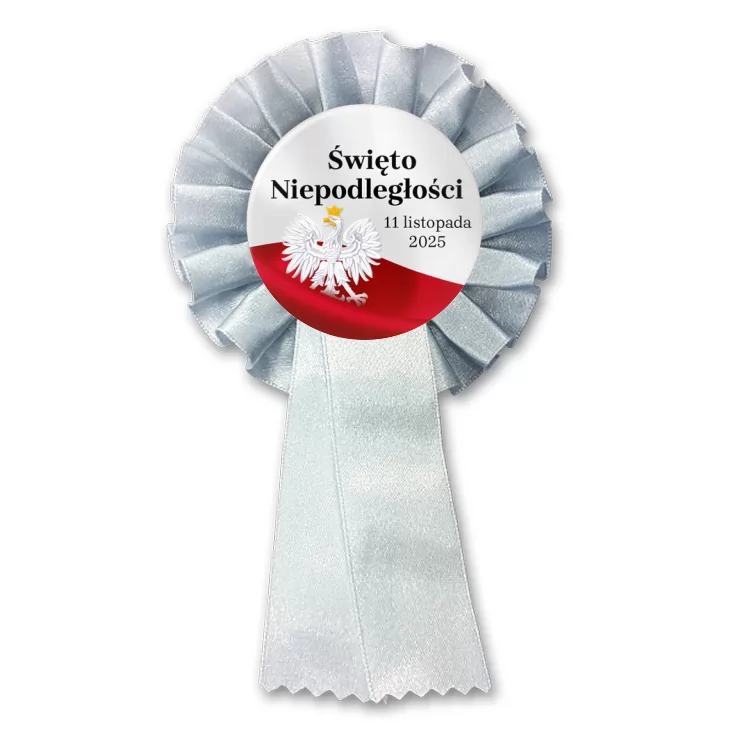 przypinka kotylion Święto Niepodległości orzeł i flaga