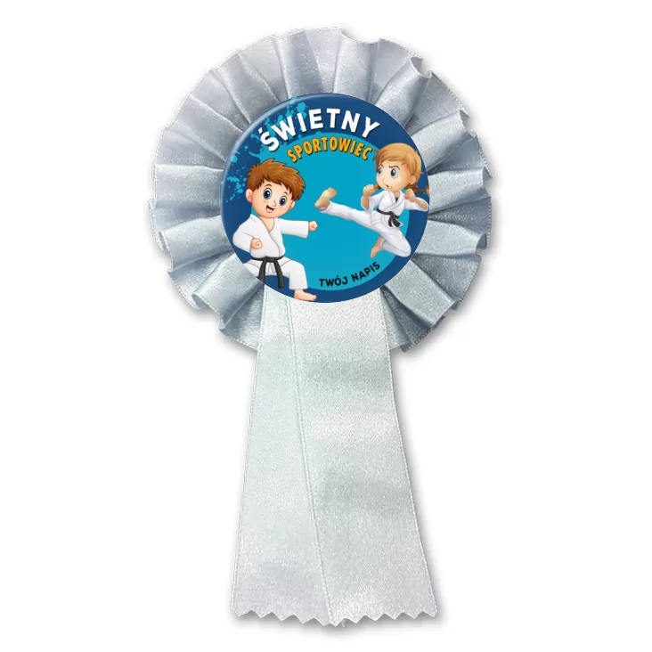 przypinka kotylion Taekwondo, Karate Świetny sportowiec