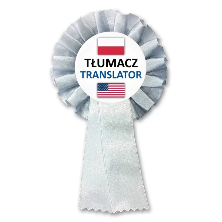 przypinka kotylion Tłumacz polski angielski amerykański