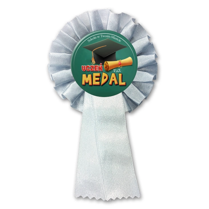przypinka kotylion Uczeń na medal Szkoła