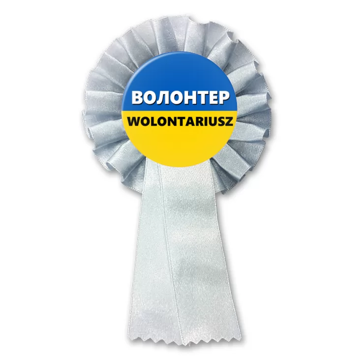 przypinka kotylion Wolontariusz Ukraina