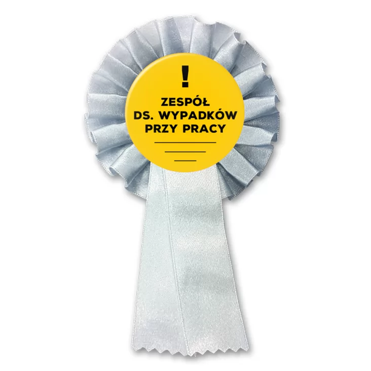 przypinka kotylion Zespół ds. wypadków przy pracy