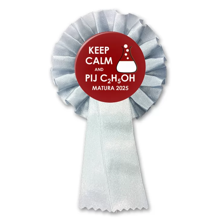 przypinka kotylion Matura Keep Calm and Drink C2H5O2