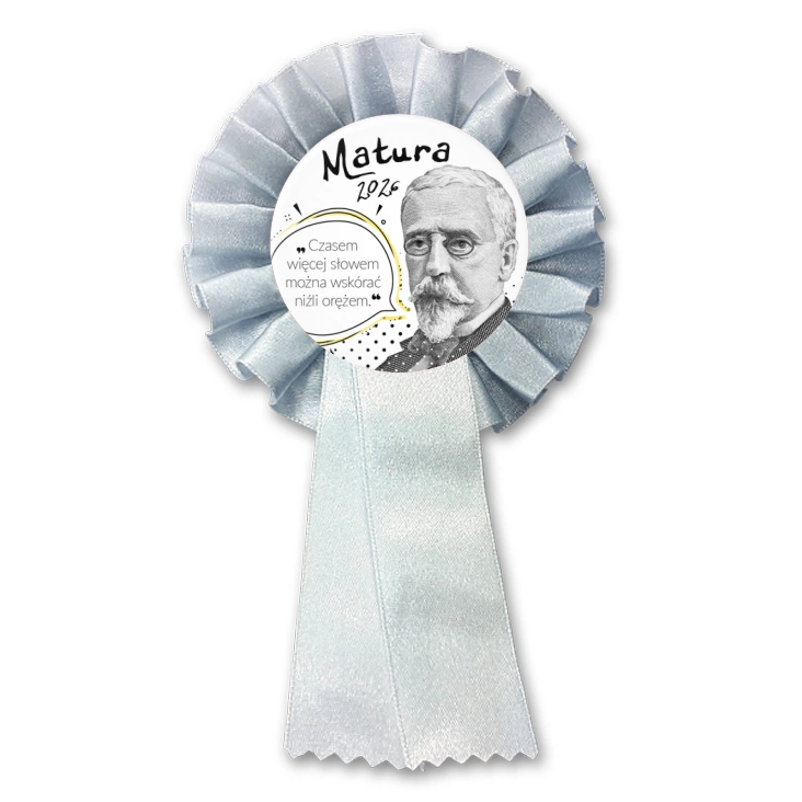 przypinka kotylion Matura z Sienkiewiczem