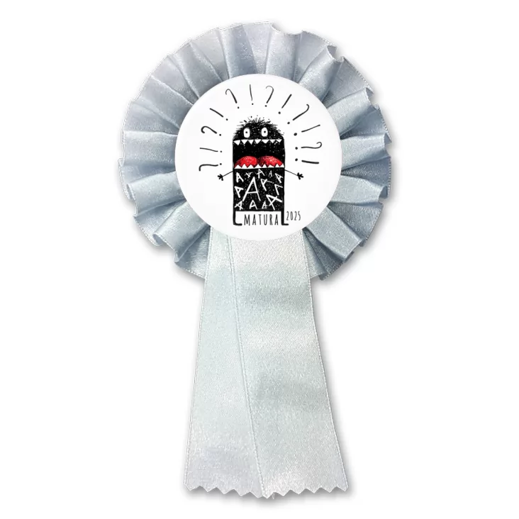 przypinka kotylion Matura przerażony robot